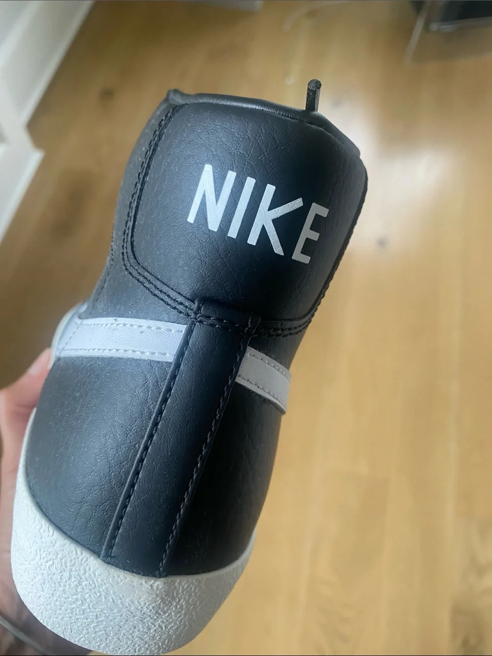 Nike Black and White High-Top Blazer Mid Sneaker